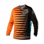 2020 Motocross Ciclismo Maglie TLD Manica Lunga Nero Arancione