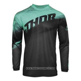 2020 Motocross Ciclismo Maglie Thor Manica Lunga Nero