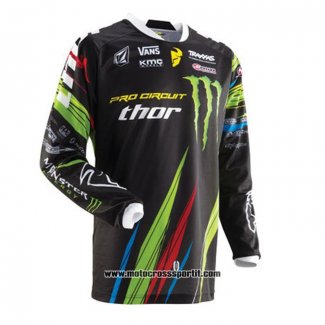 2020 Motocross Ciclismo Maglie Thor Manica Lunga Nero