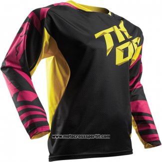 2020 Motocross Ciclismo Maglie Thor Manica Lunga Nero