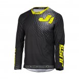 2021 Just 1 Motocross Ciclismo Maglie Manica Lunga Nero Giallo