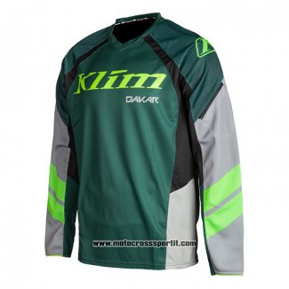 2021 Motocross Ciclismo Maglie Klim Manica Lunga Verde