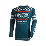 2021 Oneal Motocross Ciclismo Maglie Manica Lunga Blu