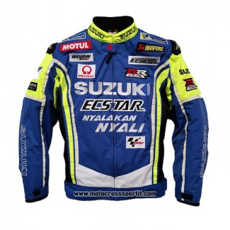 2020 Motocross Ciclismo Giacca Suzuki Manica Lunga Blu