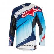 2020 Motocross Ciclismo Maglie Alpinestars Manica Lunga Blu