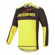 2020 Motocross Ciclismo Maglie Alpinestars Manica Lunga Giallo