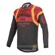 2020 Motocross Ciclismo Maglie Alpinestars Manica Lunga Marrone