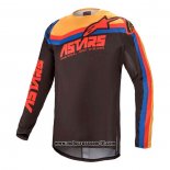 2020 Motocross Ciclismo Maglie Alpinestars Manica Lunga Marrone