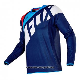 2020 Motocross Ciclismo Maglie FOX Manica Lunga Spento Blu