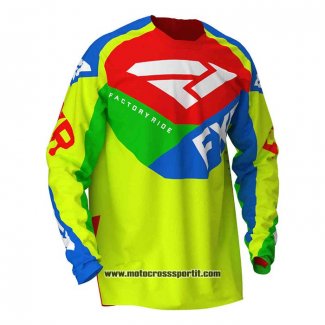 2020 Motocross Ciclismo Maglie FXR Manica Lunga Giallo