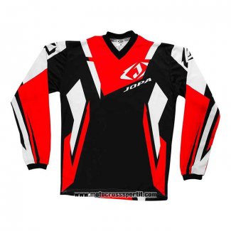 2020 Motocross Ciclismo Maglie Jopa Manica Lunga Nero Rosso