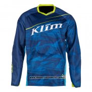 2020 Motocross Ciclismo Maglie Klim Manica Lunga Blu