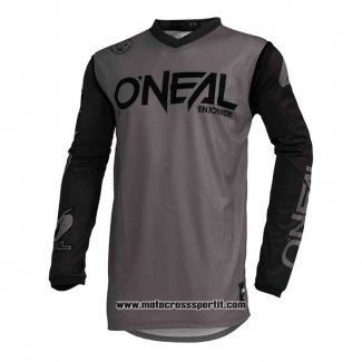 2020 Motocross Ciclismo Maglie Oneal Manica Lunga Grigio