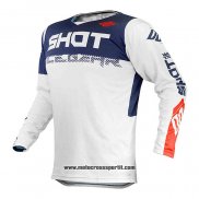 2020 Motocross Ciclismo Maglie Shot Manica Lunga Blu