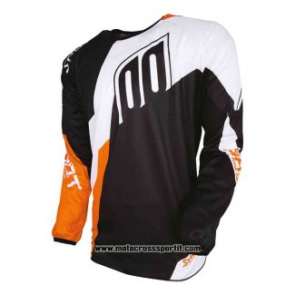 2020 Motocross Ciclismo Maglie Shot Manica Lunga Nero Arancione