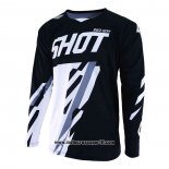 2020 Motocross Ciclismo Maglie Shot Manica Lunga Nero