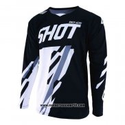 2020 Motocross Ciclismo Maglie Shot Manica Lunga Nero