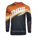 2020 Motocross Ciclismo Maglie Thor Manica Lunga Nero Arancione