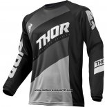 2020 Motocross Ciclismo Maglie Thor Manica Lunga Nero