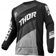 2020 Motocross Ciclismo Maglie Thor Manica Lunga Nero