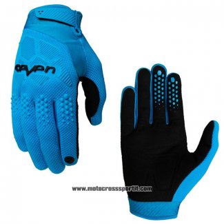 2020 Motocross Ciclismo Seven Guanti Dita Lunghe Blu