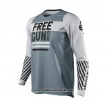 2021 Freegun Motocross Ciclismo Maglie Manica Lunga Grigio