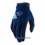 2021 Motocross Ciclismo 100 Percent Guanti Dita Lunghe Blu