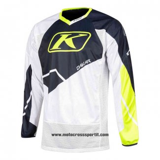 2021 Motocross Ciclismo Maglie Klim Manica Lunga Blu Bianco