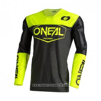 2021 Oneal Motocross Ciclismo Maglie Manica Lunga Nero Giallo