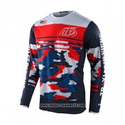 2021 TLD Motocross Ciclismo Maglie Manica Lunga Nero Blu Rosso