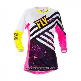 2020 Motocross Ciclismo Donne Maglie FLY Manica Lunga Rosa