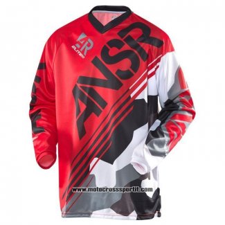 2020 Motocross Ciclismo Maglie ANSR Manica Lunga Rosso