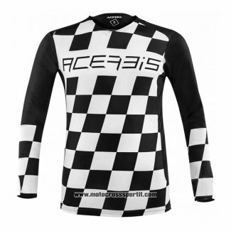 2020 Motocross Ciclismo Maglie Acerbis Manica Lunga Nero Bianco