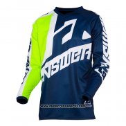 2020 Motocross Ciclismo Maglie Answer Manica Lunga Blu