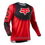 2020 Motocross Ciclismo Maglie FOX Manica Lunga Nero Rosso