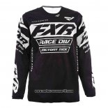 2020 Motocross Ciclismo Maglie FXR Manica Lunga Nero Bianco