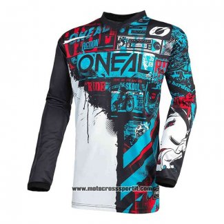 2020 Motocross Ciclismo Maglie Oneal Manica Lunga Blu