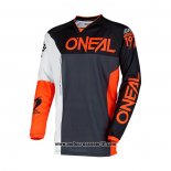 2020 Motocross Ciclismo Maglie Oneal Manica Lunga Grigio Arancione