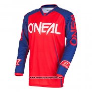 2020 Motocross Ciclismo Maglie Oneal Manica Lunga Rosso Blu