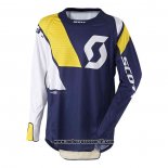 2020 Motocross Ciclismo Maglie Scott Manica Lunga Spento Blu