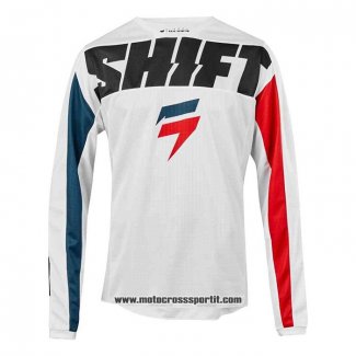 2020 Motocross Ciclismo Maglie Shift Manica Lunga Bianco