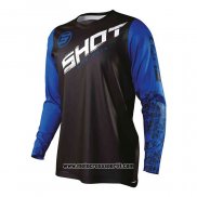 2020 Motocross Ciclismo Maglie Shot Manica Lunga Nero