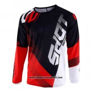 2020 Motocross Ciclismo Maglie Shot Manica Lunga Nero Rosso