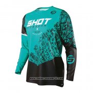 2020 Motocross Ciclismo Maglie Shot Manica Lunga Verde