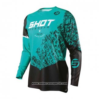 2020 Motocross Ciclismo Maglie Shot Manica Lunga Verde