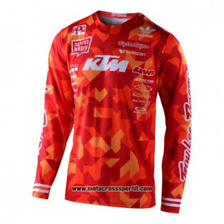 2020 Motocross Ciclismo Maglie TLD Manica Lunga Rosso