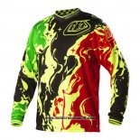 2020 Motocross Ciclismo Maglie TLD Manica Lunga Verde Giallo