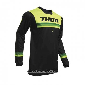 2020 Motocross Ciclismo Maglie Thor Manica Lunga Nero