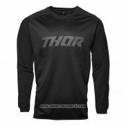 2020 Motocross Ciclismo Maglie Thor Manica Lunga Nero