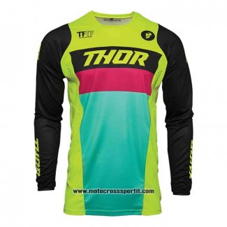 2020 Motocross Ciclismo Maglie Thor Manica Lunga Verde